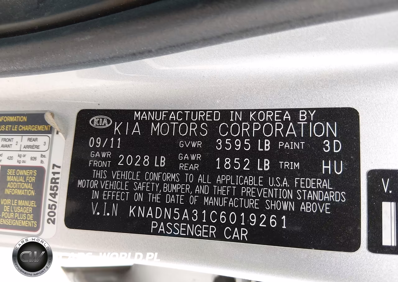 2012 Kia Rio5 Sx VIN:KNADN5A31C6019261 - 9
