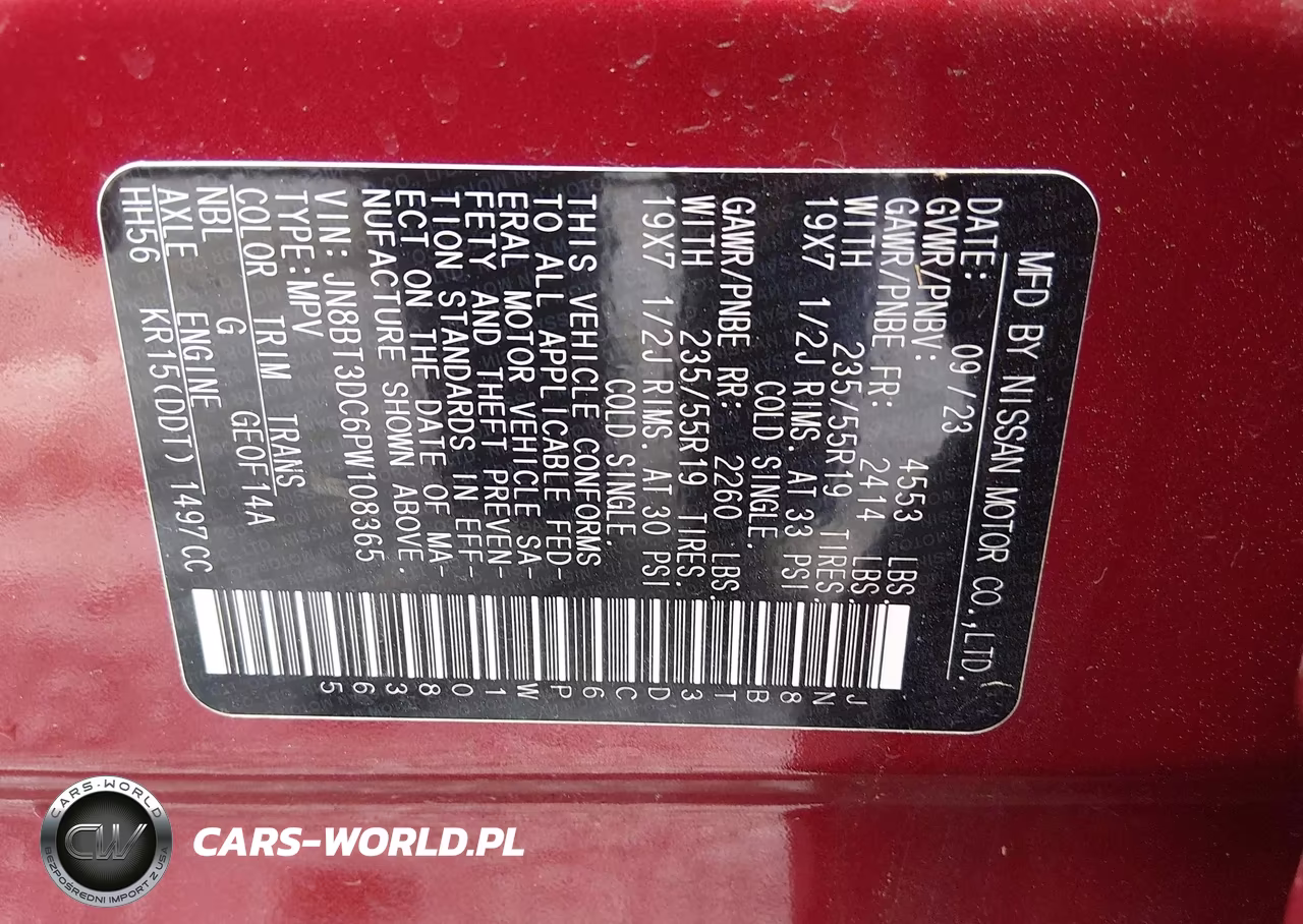 2023 Nissan Rogue Platinum Fwd VIN:JN8BT3DC6PW108365 - 9