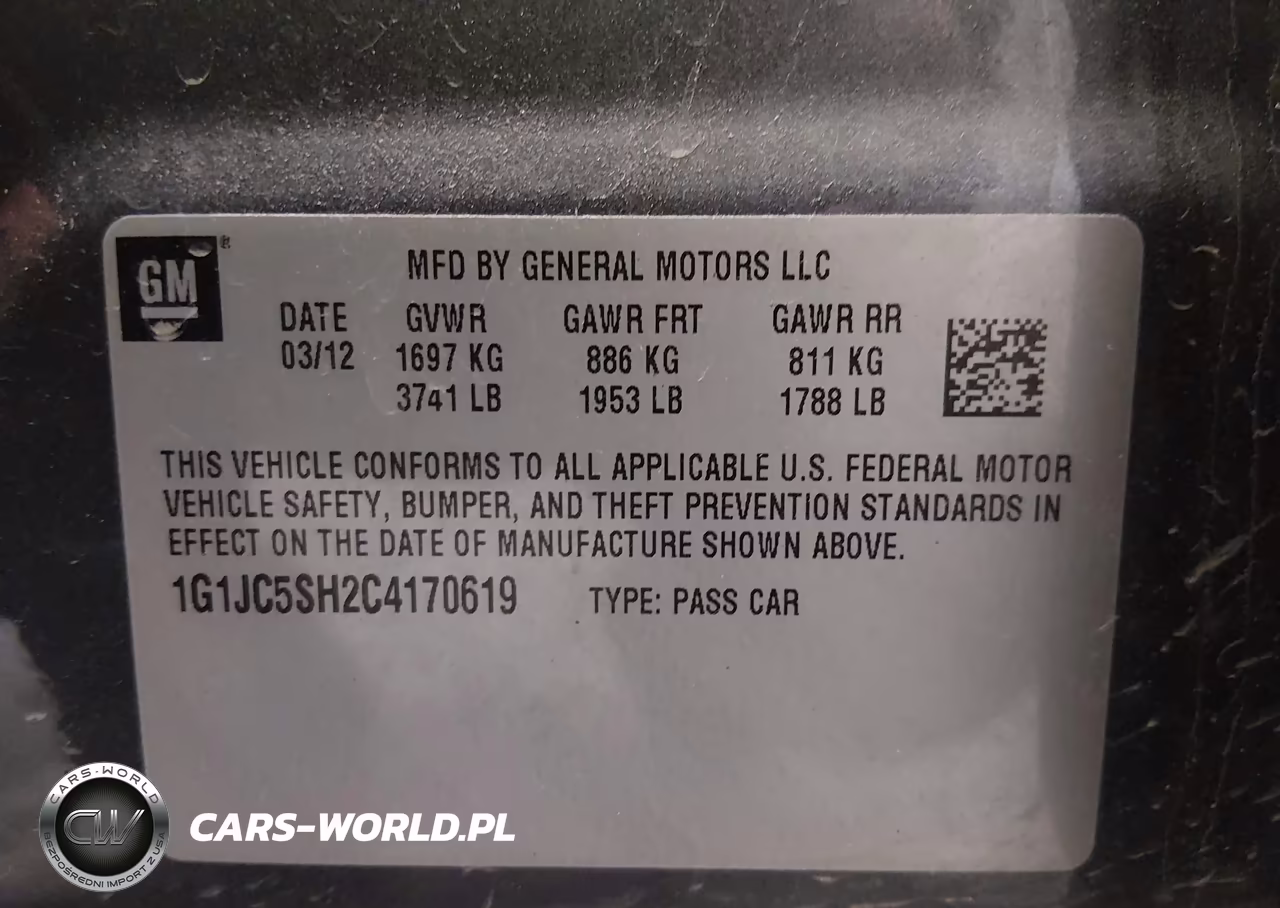 2012 Chevrolet Sonic 2Lt VIN:1G1JC5SH2C4170619 - 9