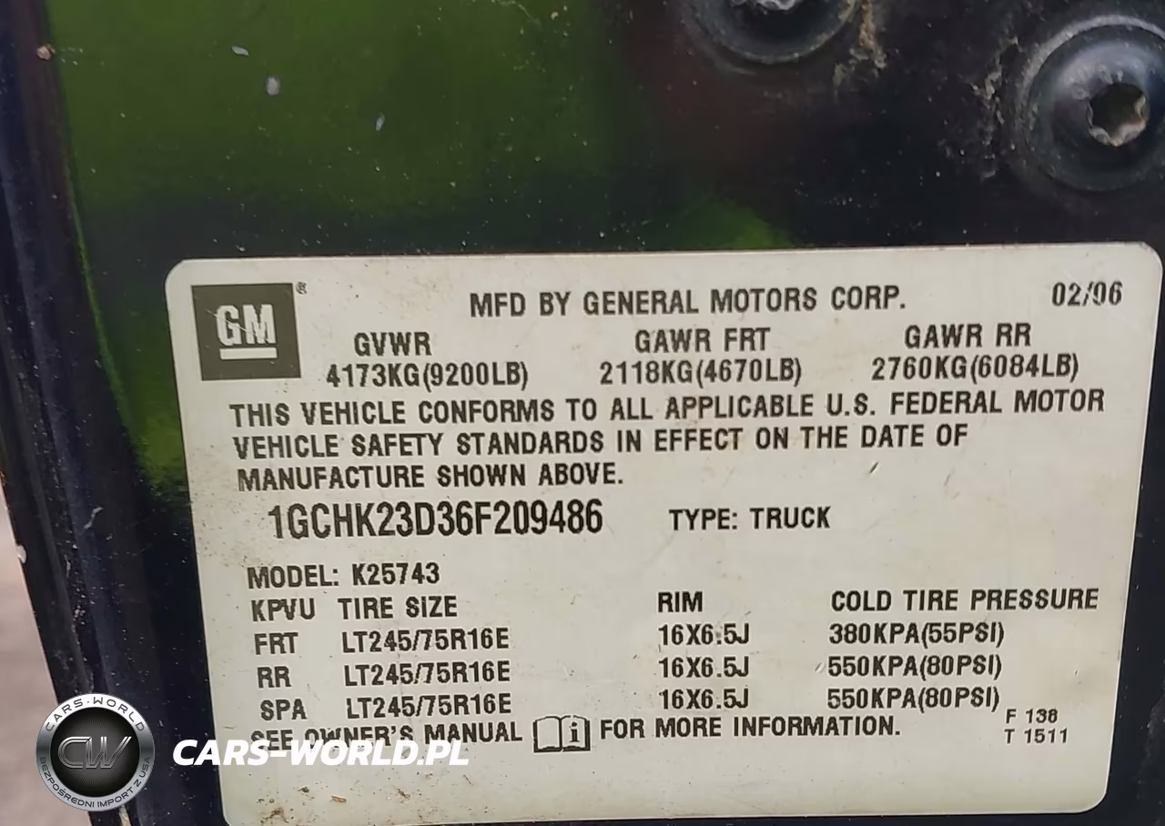 2006 Chevrolet Silverado 2500Hd Lt3 VIN:1GCHK23D36F209486 - 9