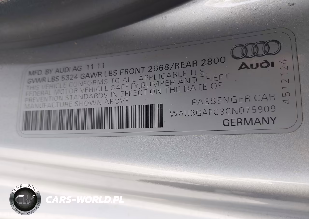 2012 Audi A7 Premium VIN:WAU3GAFC3CN075909 - 9