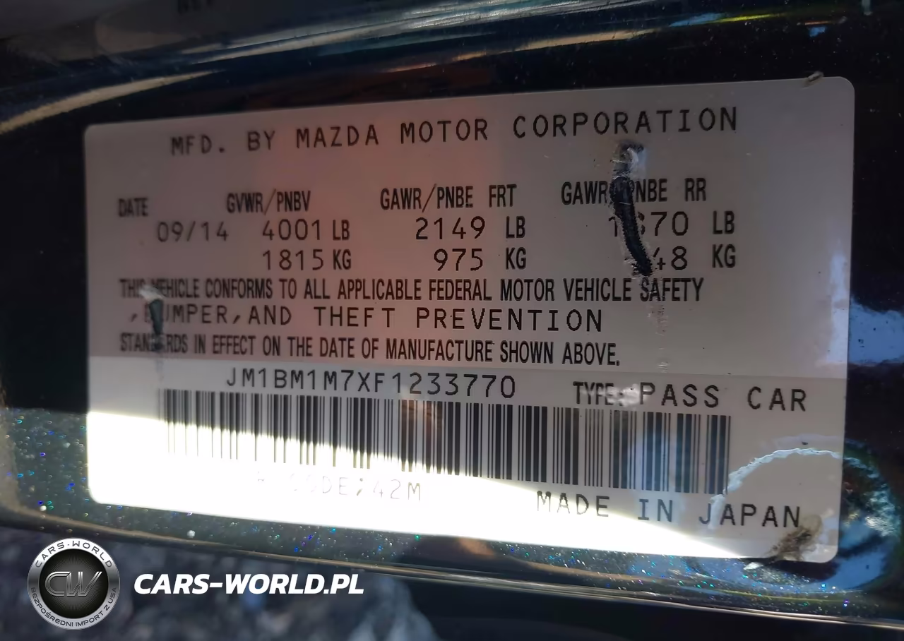 2015 Mazda Mazda3 I Grand Touring VIN:JM1BM1M7XF1233770 - 9