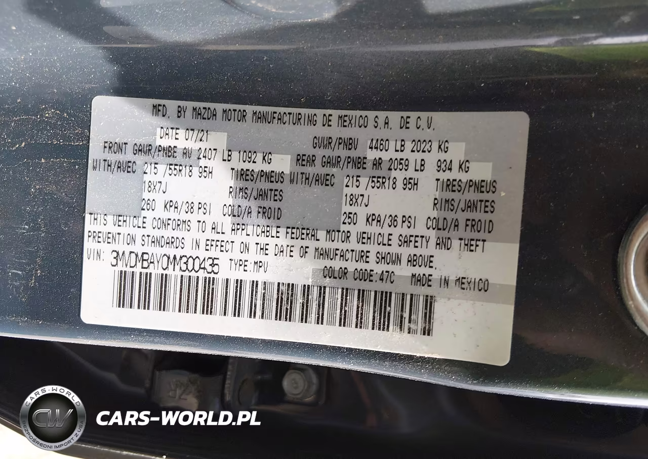 2021 Mazda Cx-30 2.5 Turbo VIN:3MVDMBAY0MM300435 - 9