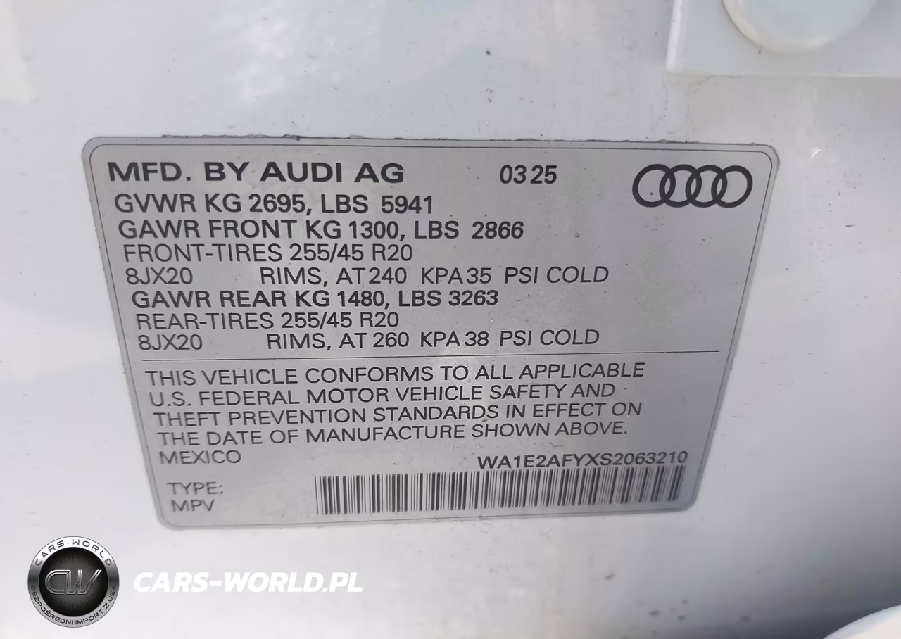 2025 Audi Q5 Premium Plus 55 Tfsi E S Line Quattro S Tronic VIN:WA1E2AFYXS2063210 - 9
