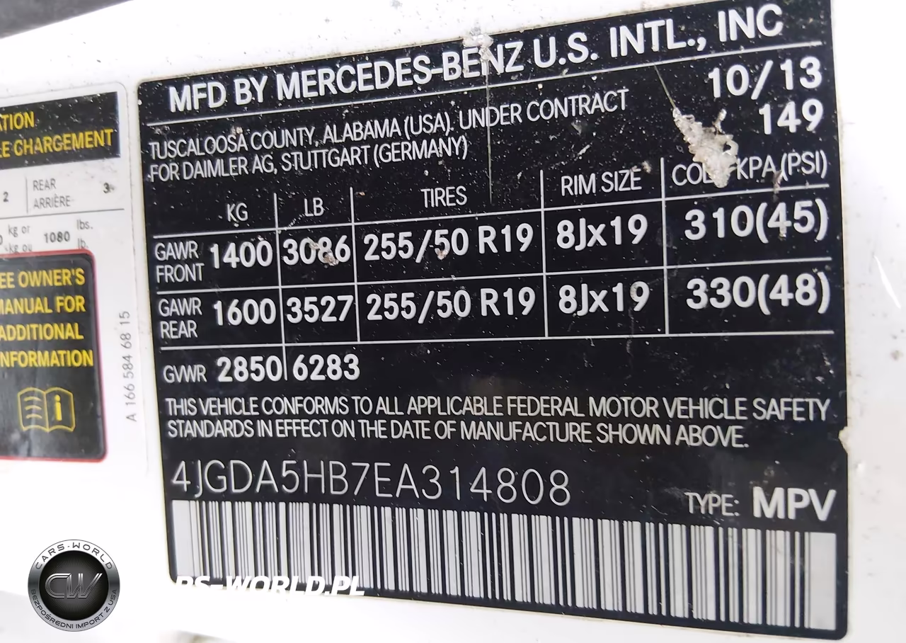 2014 Mercedes-Benz Ml 350 4Matic VIN:4JGDA5HB7EA314808 - 9