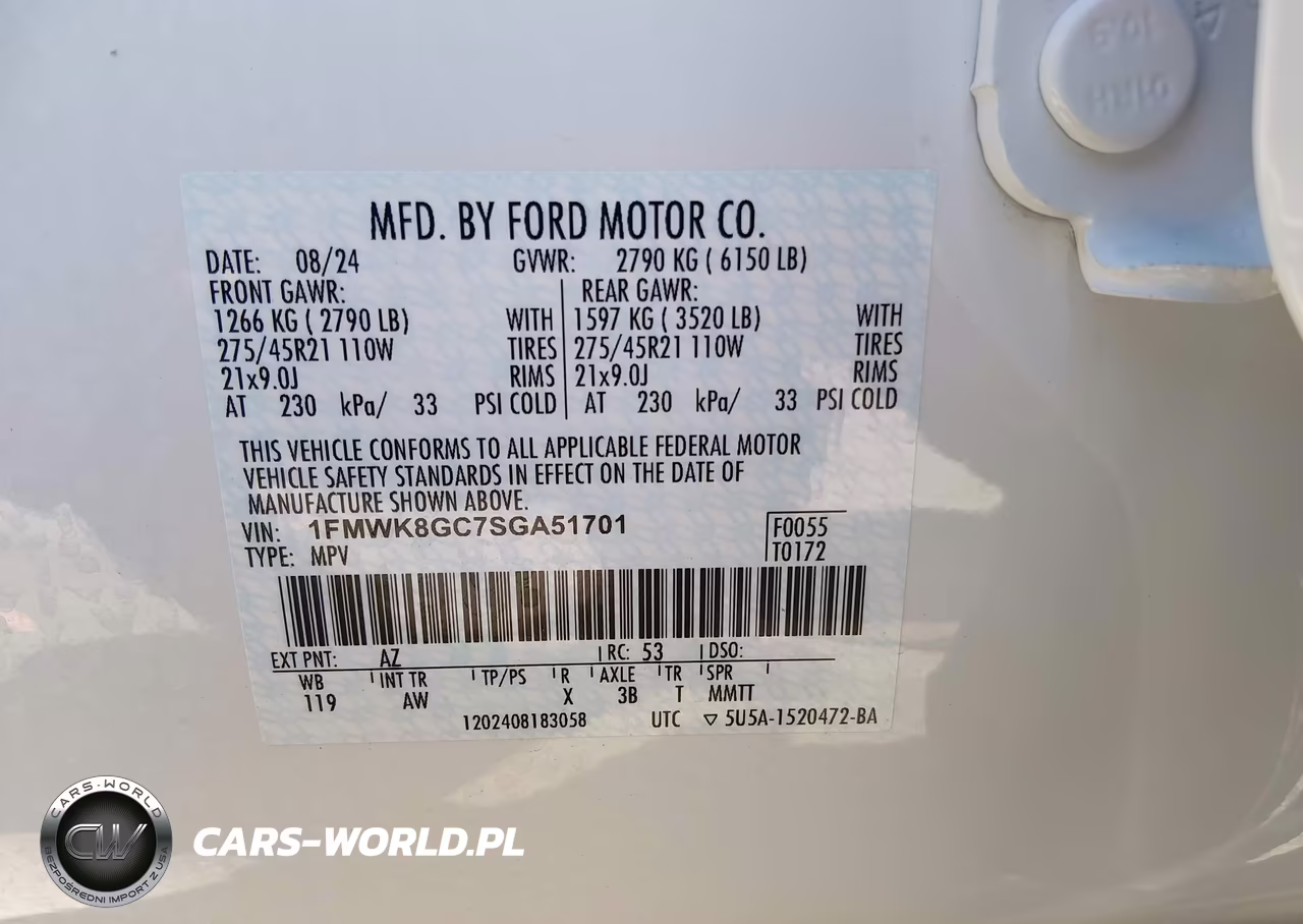 2025 Ford Explorer St VIN:1FMWK8GC7SGA51701 - 9