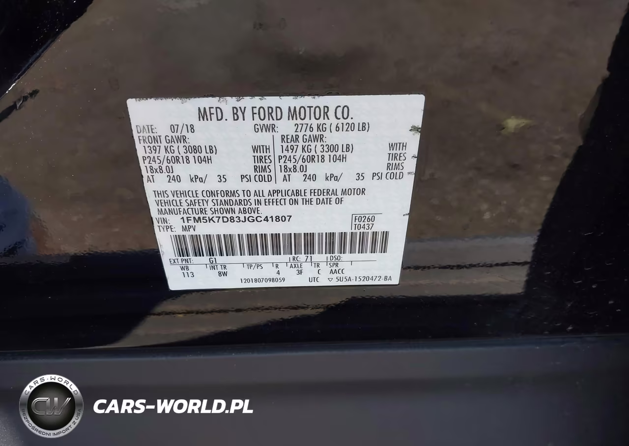 2018 Ford Explorer Xlt VIN:1FM5K7D83JGC41807 - 9