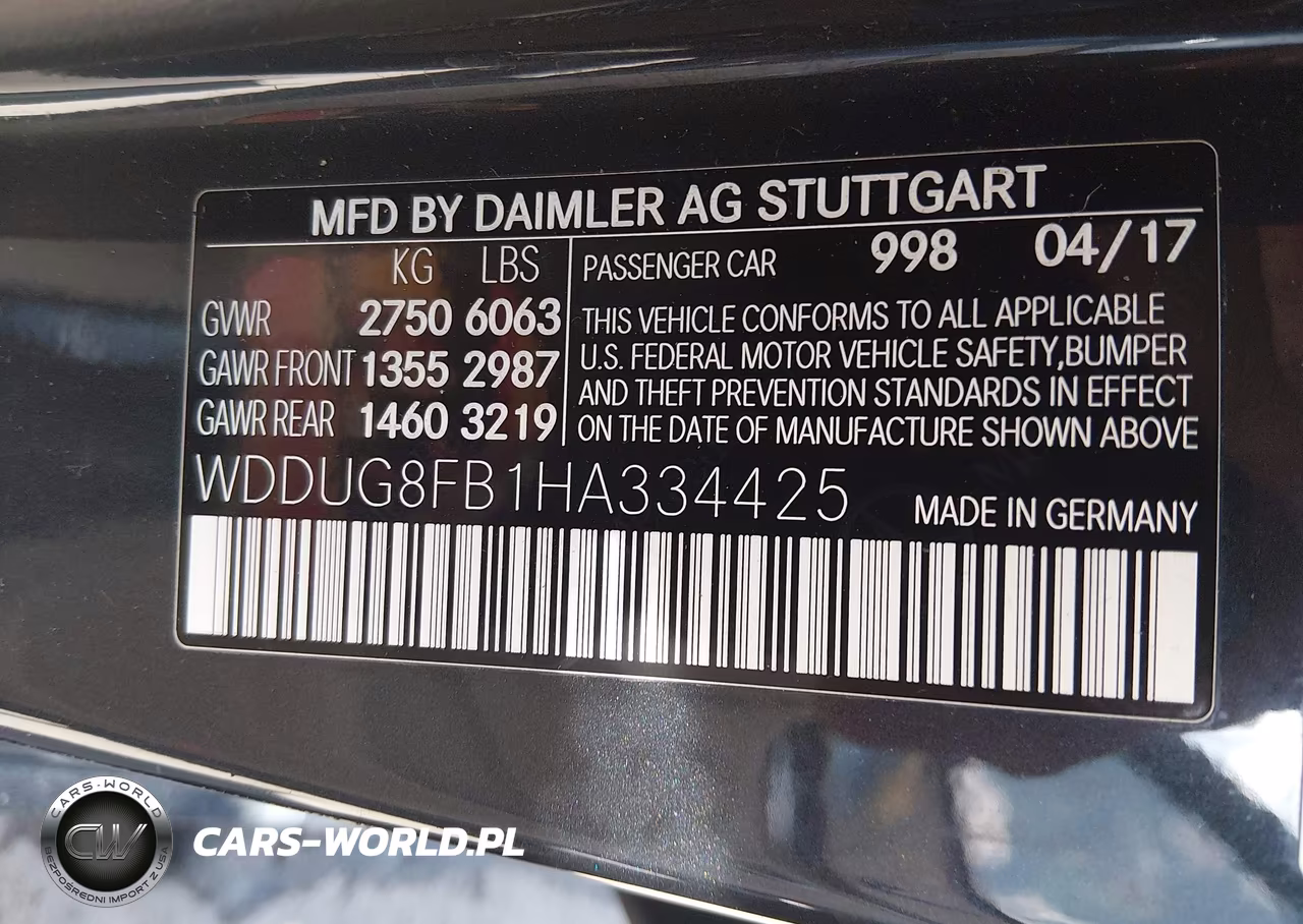2017 Mercedes-Benz S 550 4Matic VIN:WDDUG8FB1HA334425 - 9