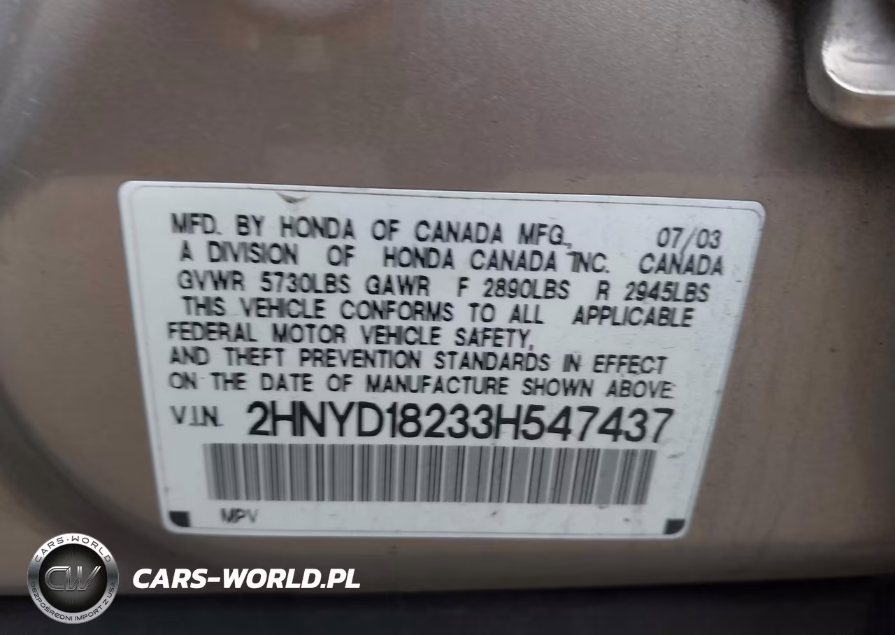 2003 Acura Mdx VIN:2HNYD18233H547437 - 9