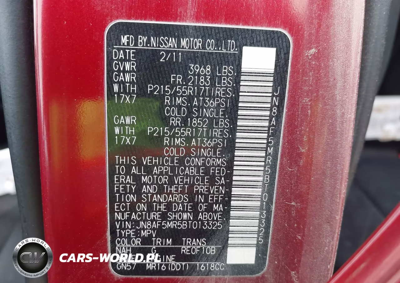 2011 Nissan Juke Sv VIN:JN8AF5MR5BT013325 - 9