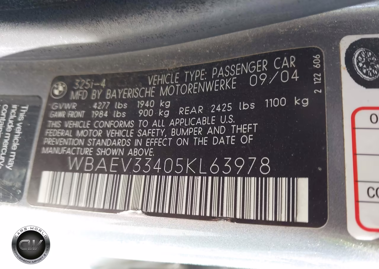 2005 BMW 325I VIN:WBAEV33405KL63978 - 9