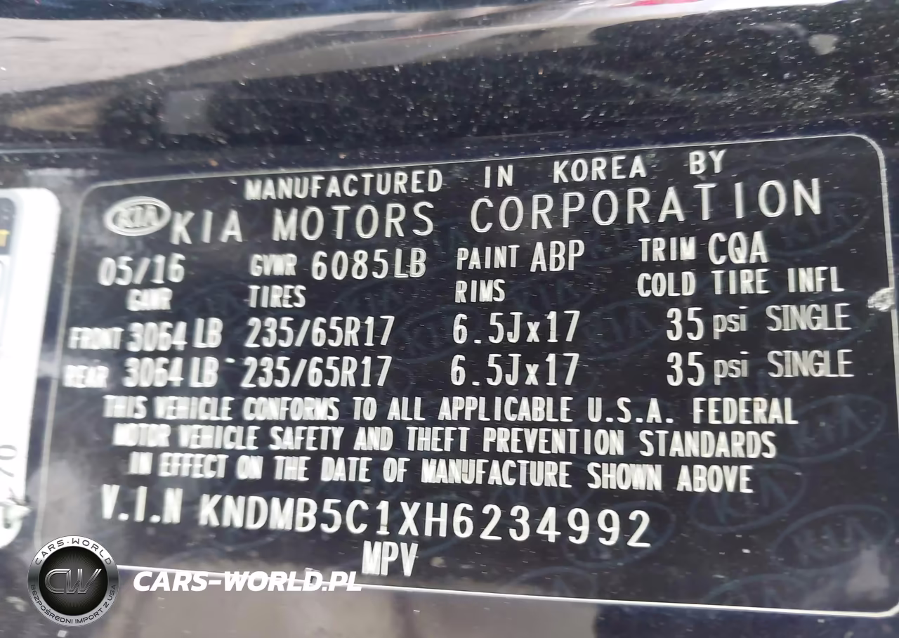 2017 Kia Sedona Lx VIN:KNDMB5C1XH6234992 - 9