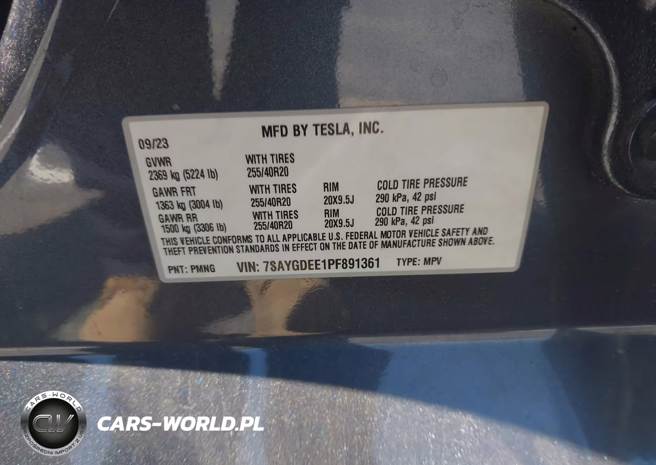 2023 Tesla Model Y VIN:7SAYGDEE1PF891361 - 9