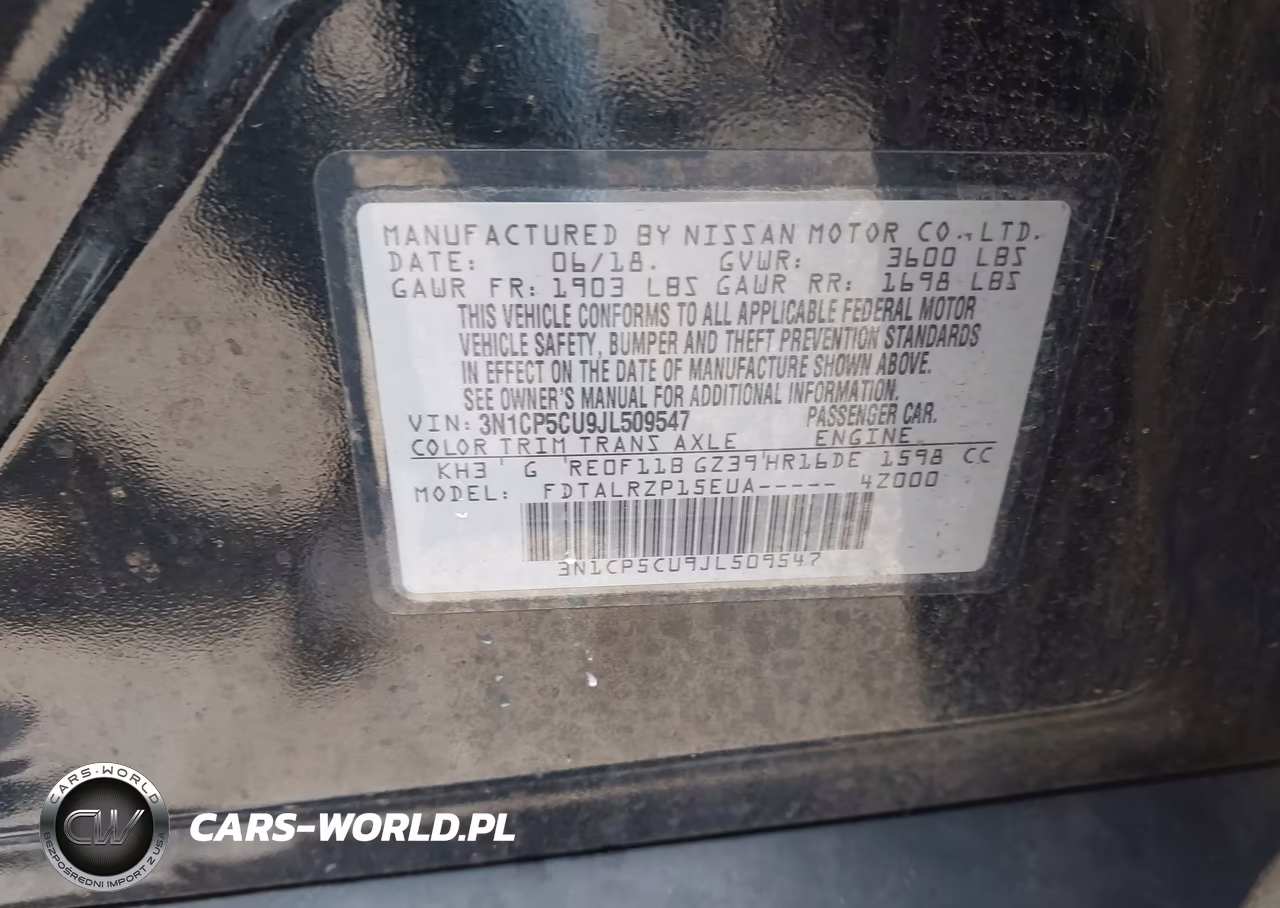 2018 Nissan Kicks S VIN:3N1CP5CU9JL509547 - 9