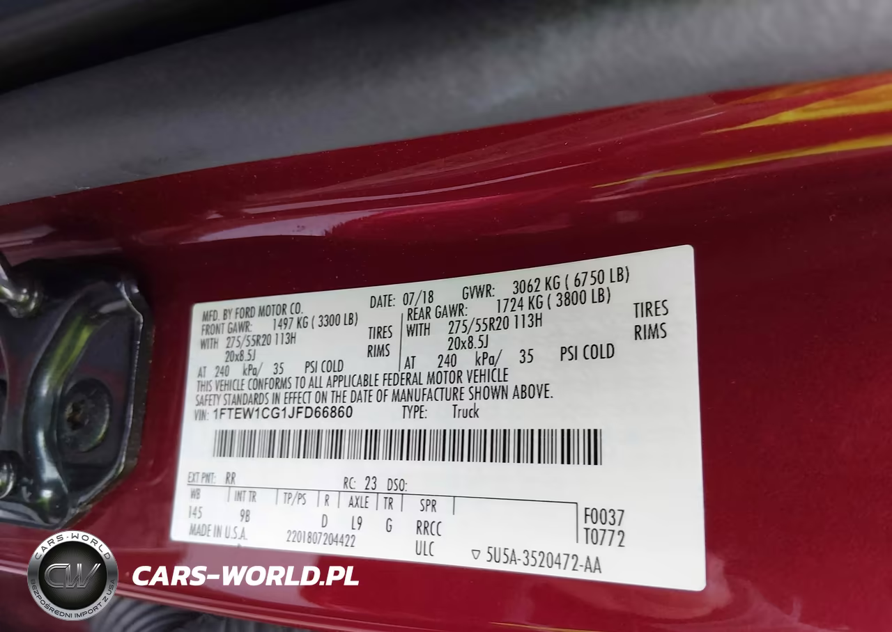 2018 Ford F-150 Platinum VIN:1FTEW1CG1JFD66860 - 9