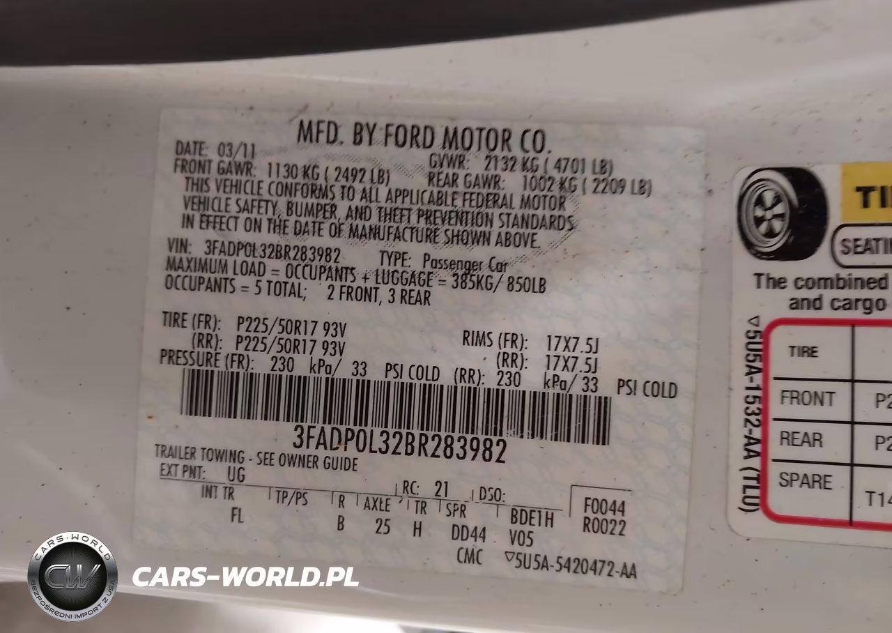 2011 Ford Fusion Hybrid VIN:3FADP0L32BR283982 - 9