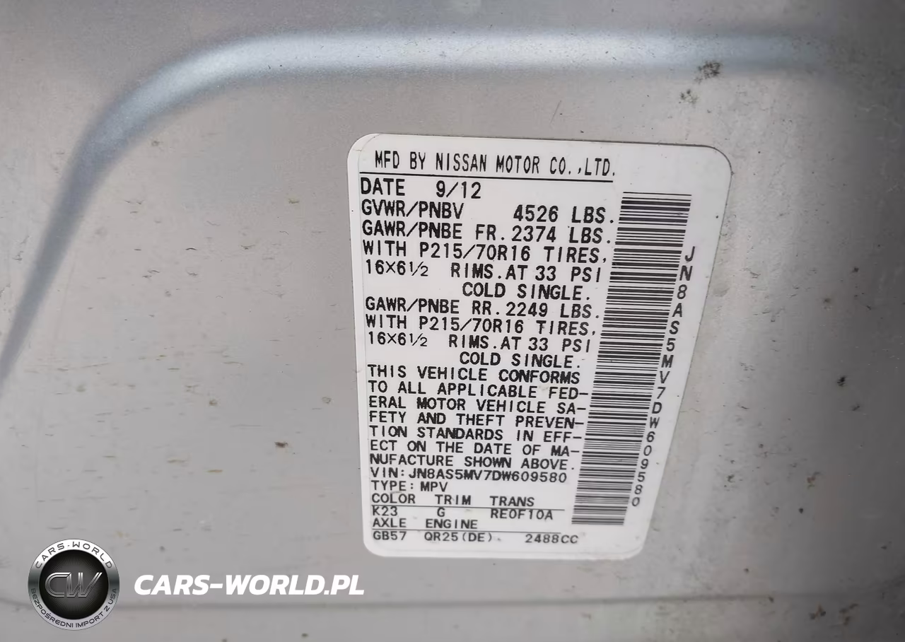2013 Nissan Rogue S VIN:JN8AS5MV7DW609580 - 9