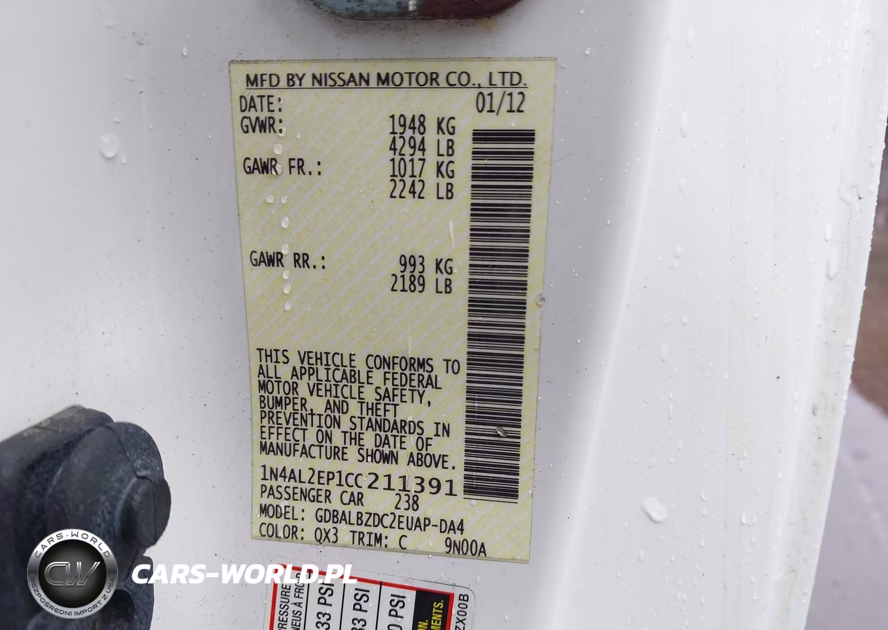 2012 Nissan Altima 2.5 S VIN:1N4AL2EP1CC211391 - 9