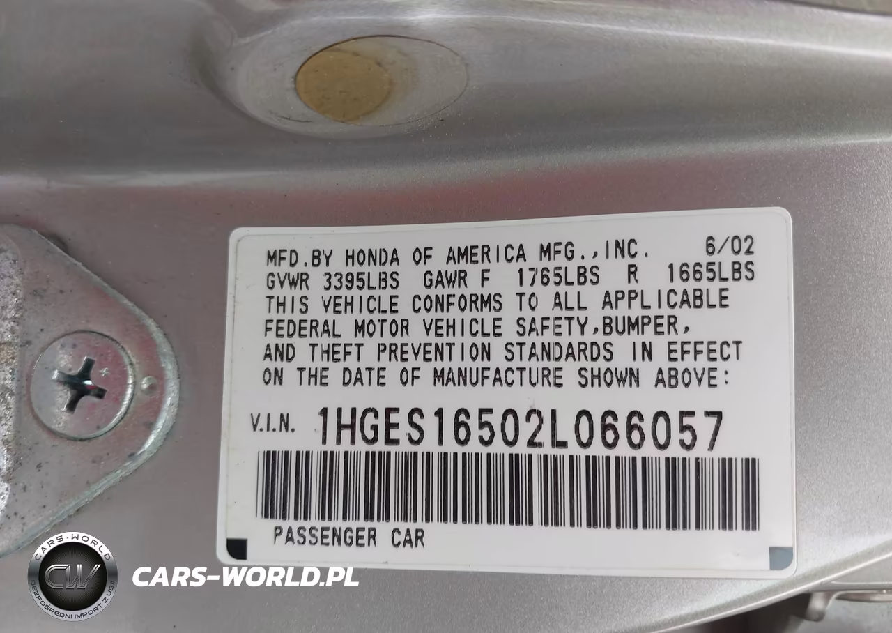 2002 Honda Civic Lx VIN:1HGES16502L066057 - 9