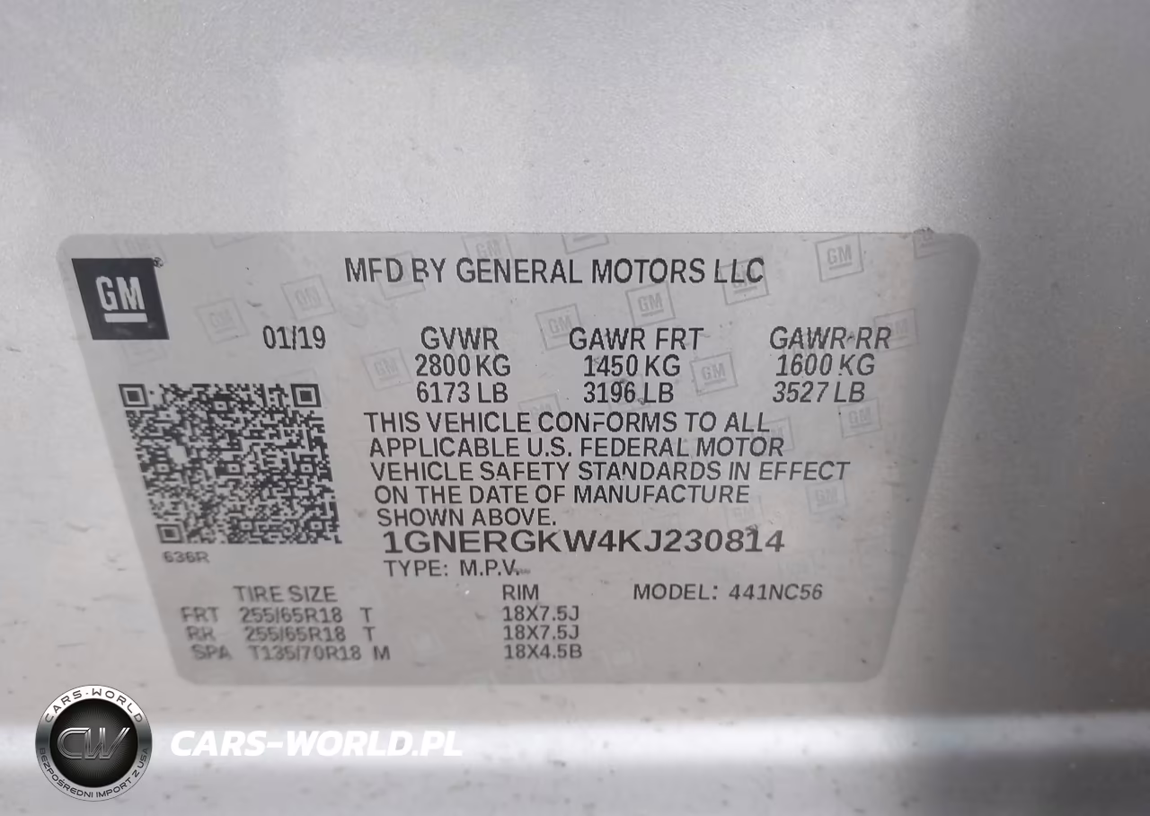 2019 Chevrolet Traverse 1Lt VIN:1GNERGKW4KJ230814 - 9