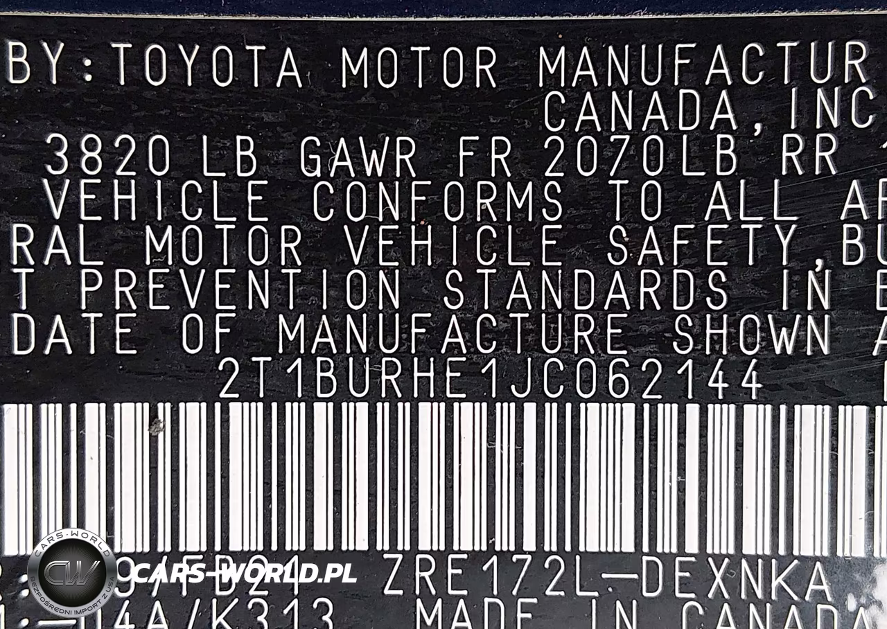 2018 Toyota Corolla Le VIN:2T1BURHE1JC062144 - 9