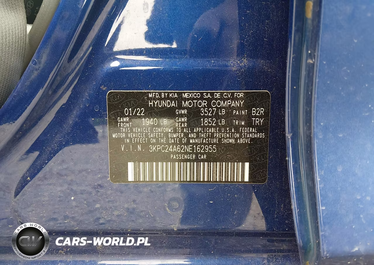 2022 Hyundai Accent Sel VIN:3KPC24A62NE162955 - 9