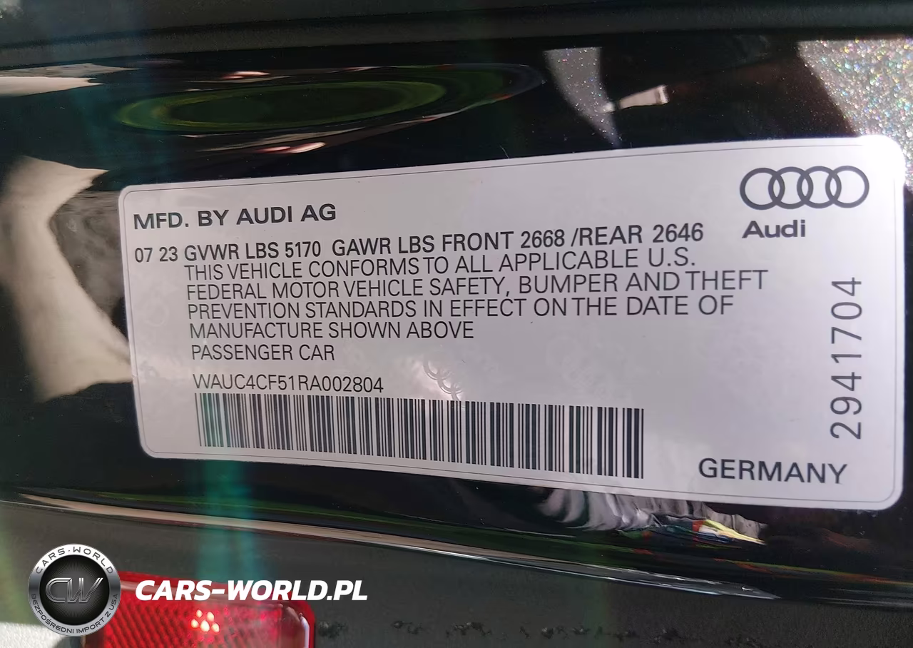 2024 Audi S5 Sportback Premium Plus Tfsi Quattro Tiptronic VIN:WAUC4CF51RA002804 - 9