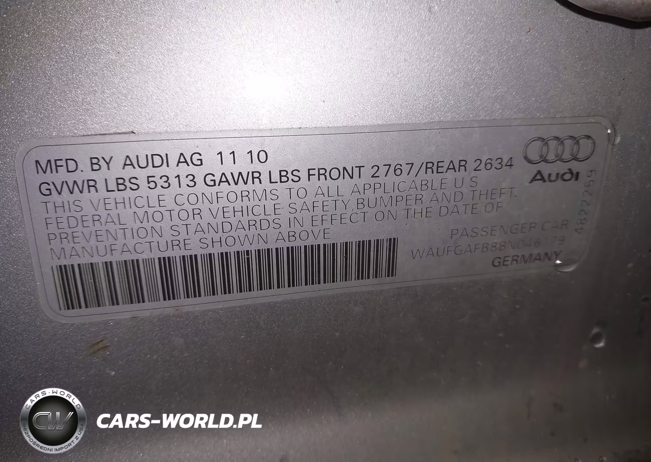 2011 Audi A6 3.0 Premium VIN:WAUFGAFB8BN046179 - 9