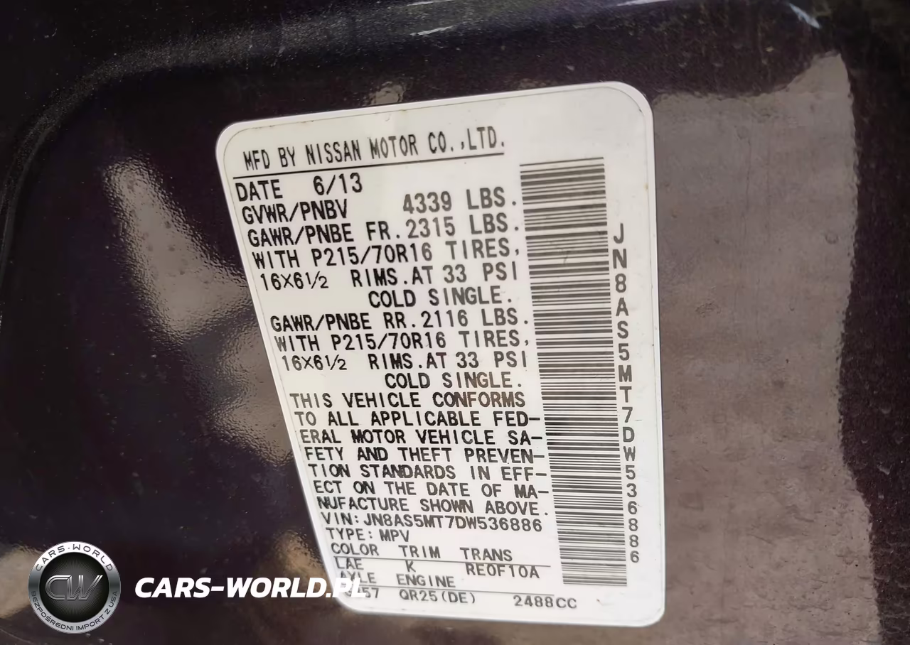 2013 Nissan Rogue S VIN:JN8AS5MT7DW536886 - 9
