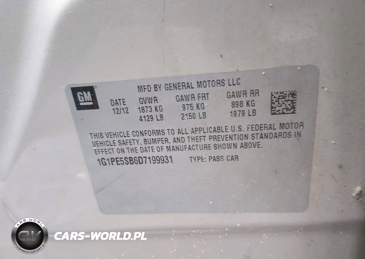 2013 Chevrolet Cruze 2Lt Auto VIN:1G1PE5SB6D7199931 - 9