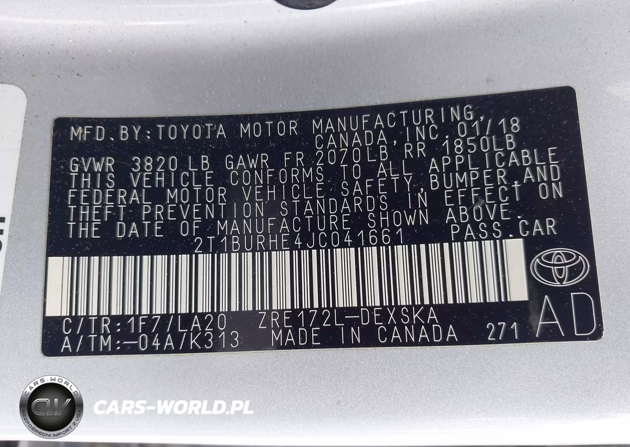 2018 Toyota Corolla Xse VIN:2T1BURHE4JC041661 - 9