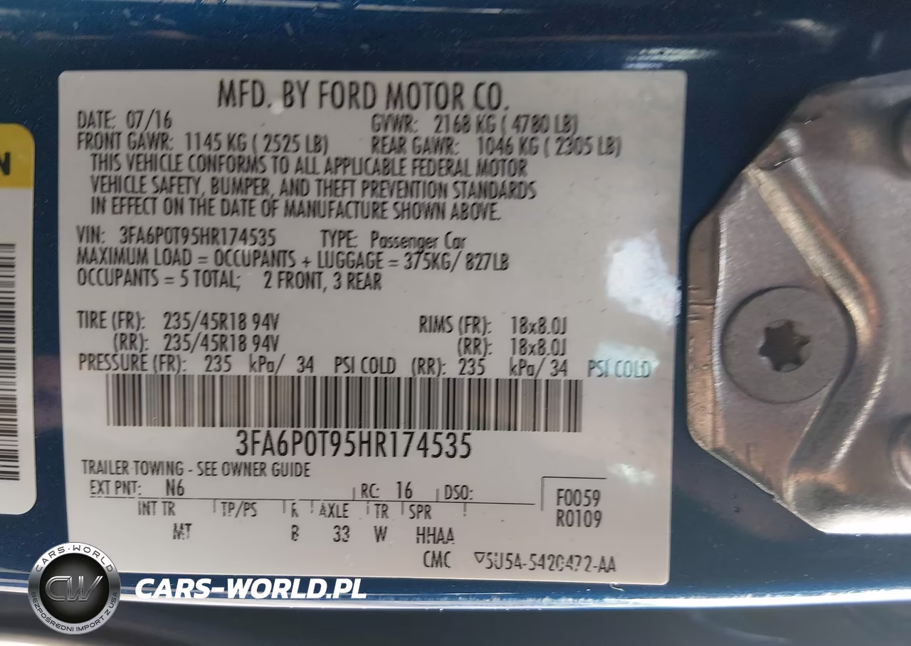 2017 Ford Fusion Se VIN:3FA6P0T95HR174535 - 9