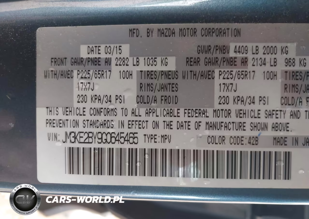 2016 Mazda Cx-5 Sport VIN:JM3KE2BY9G0645465 - 9