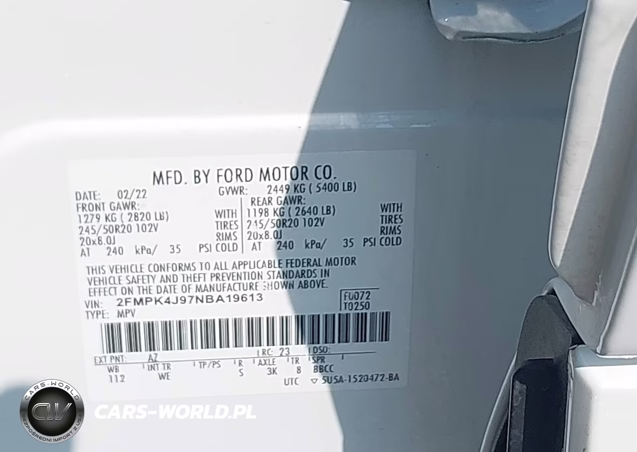 2022 Ford Edge St-Line VIN:2FMPK4J97NBA19613 - 9