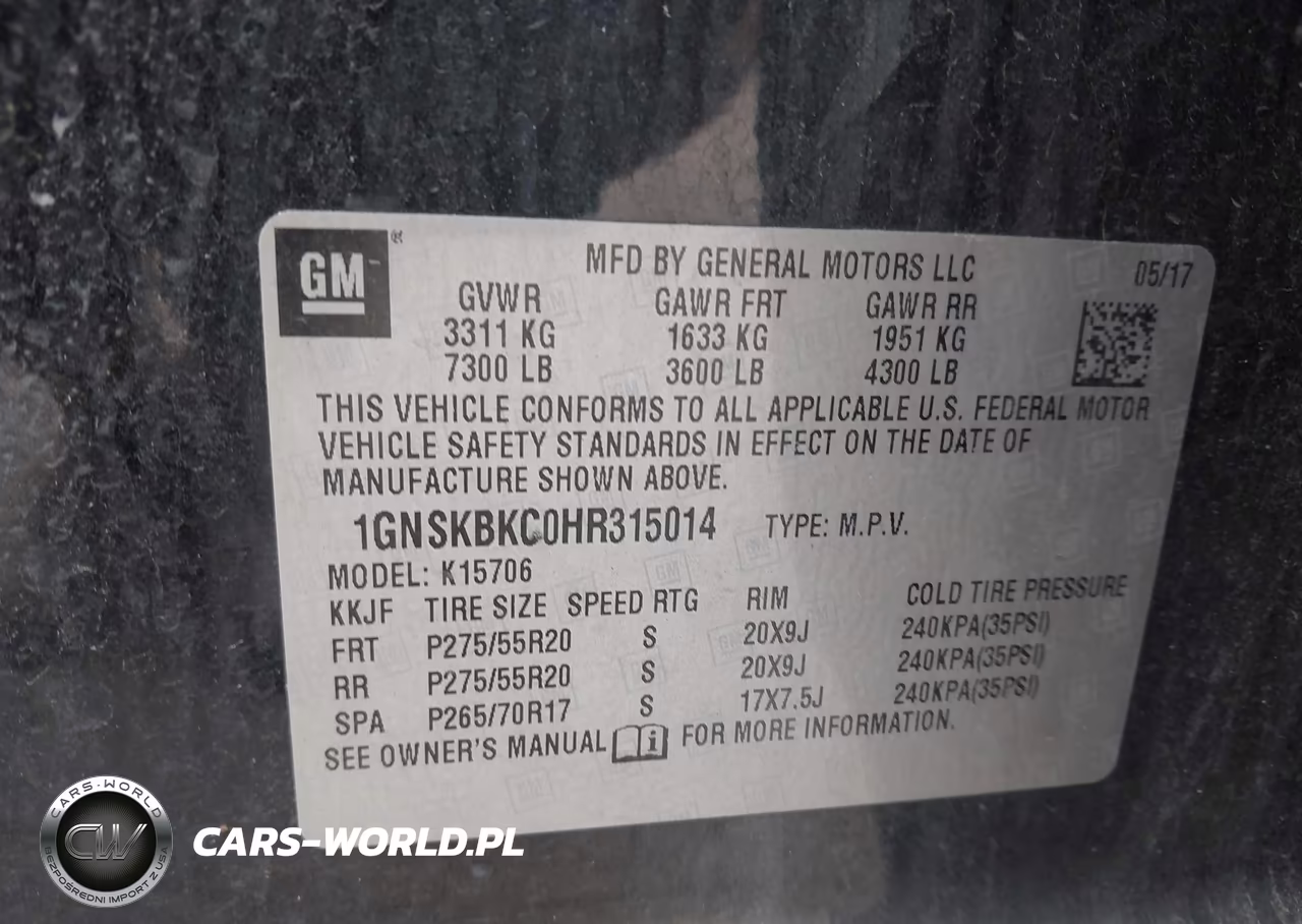 2017 Chevrolet Tahoe Lt VIN:1GNSKBKC0HR315014 - 9