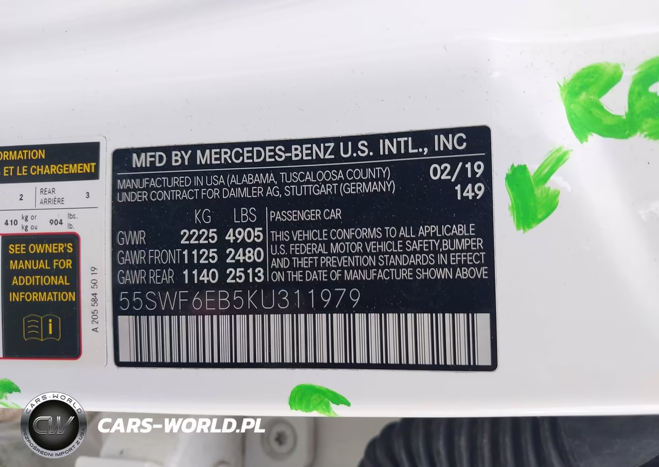 2019 Mercedes-Benz Amg C 43 4Matic VIN:55SWF6EB5KU311979 - 9