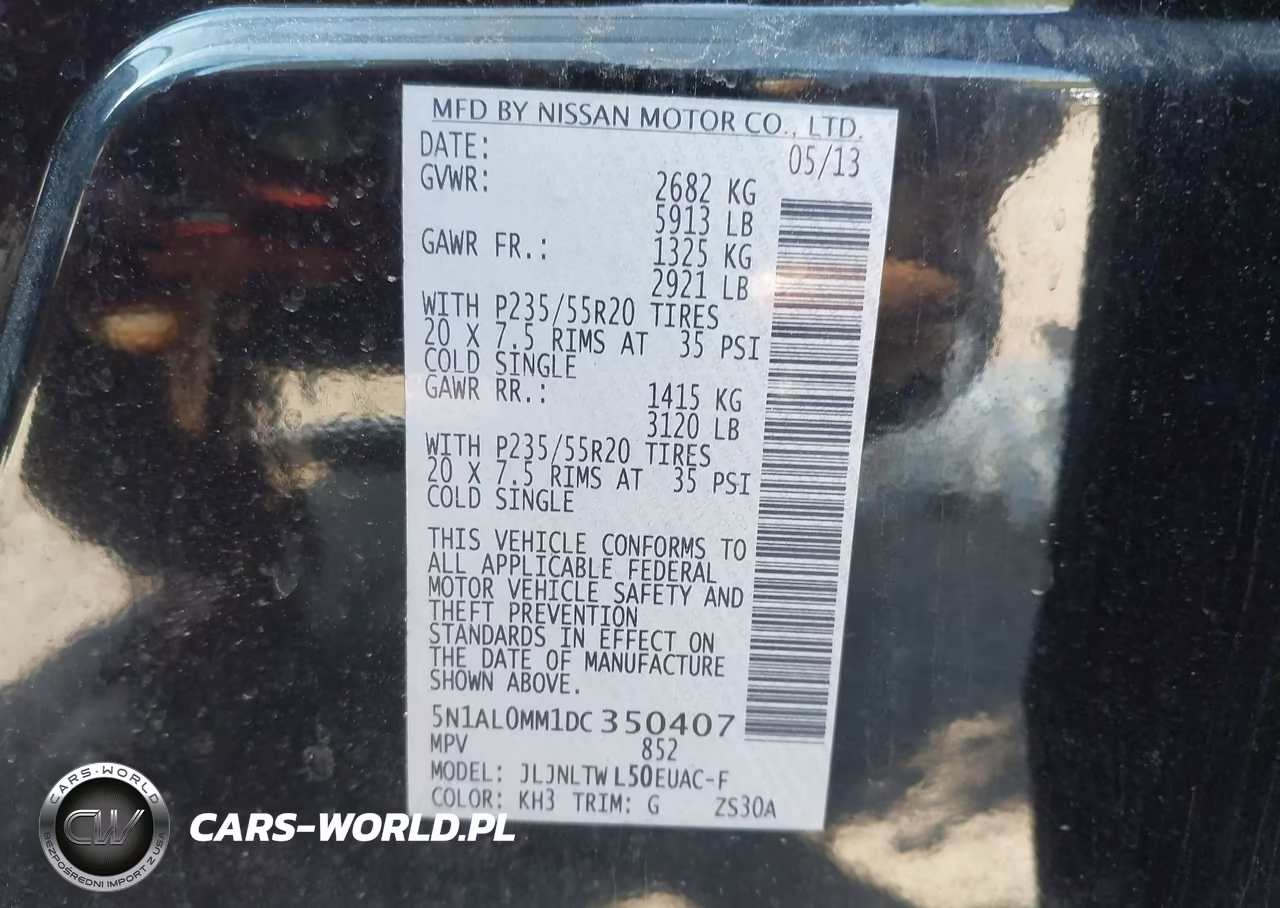 2013 Infiniti Jx35 VIN:5N1AL0MM1DC350407 - 9