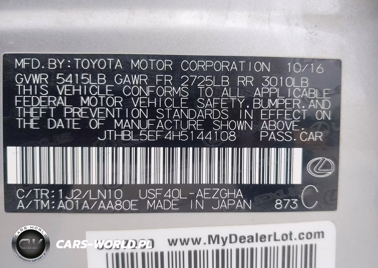 2017 Lexus Ls 460 VIN:JTHBL5EF4H5144108 - 9
