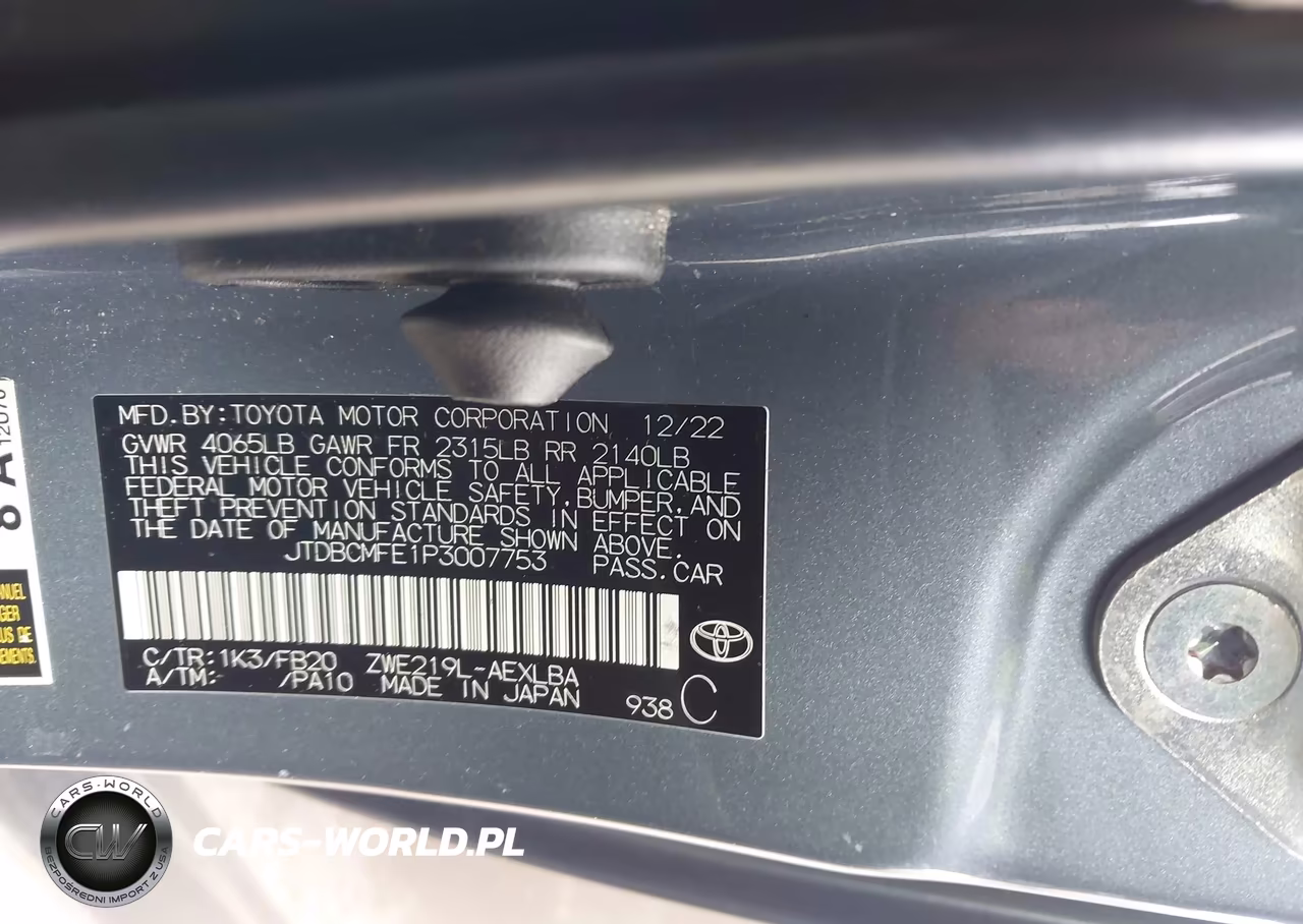 2023 Toyota Corolla Hybrid Le VIN:JTDBCMFE1P3007753 - 9