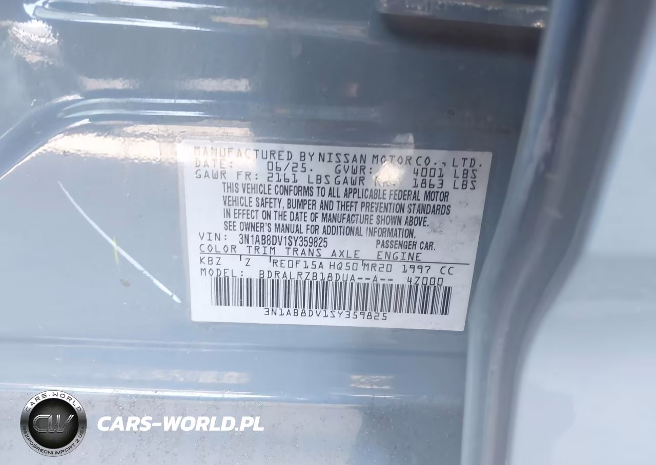 2025 Nissan Sentra Sr VIN:3N1AB8DV1SY359825 - 9
