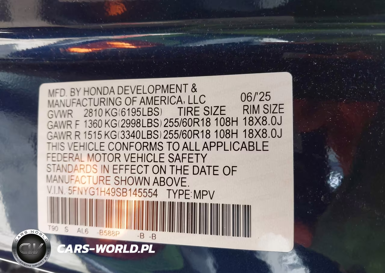 2025 Honda Pilot Ex-L VIN:5FNYG1H49SB145554 - 9