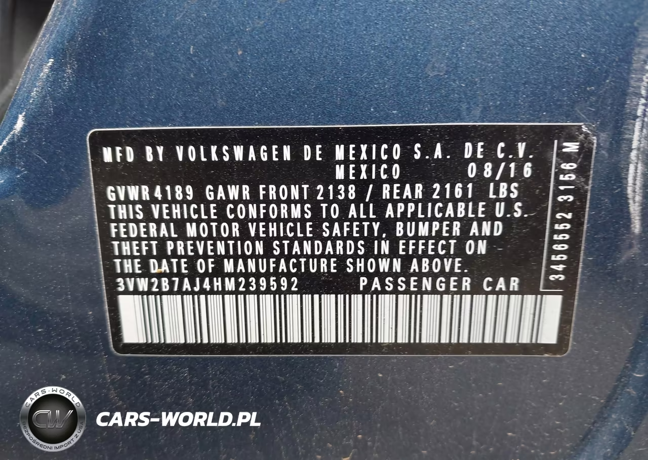 2017 Volkswagen Jetta 1.4T S VIN:3VW2B7AJ4HM239592 - 9