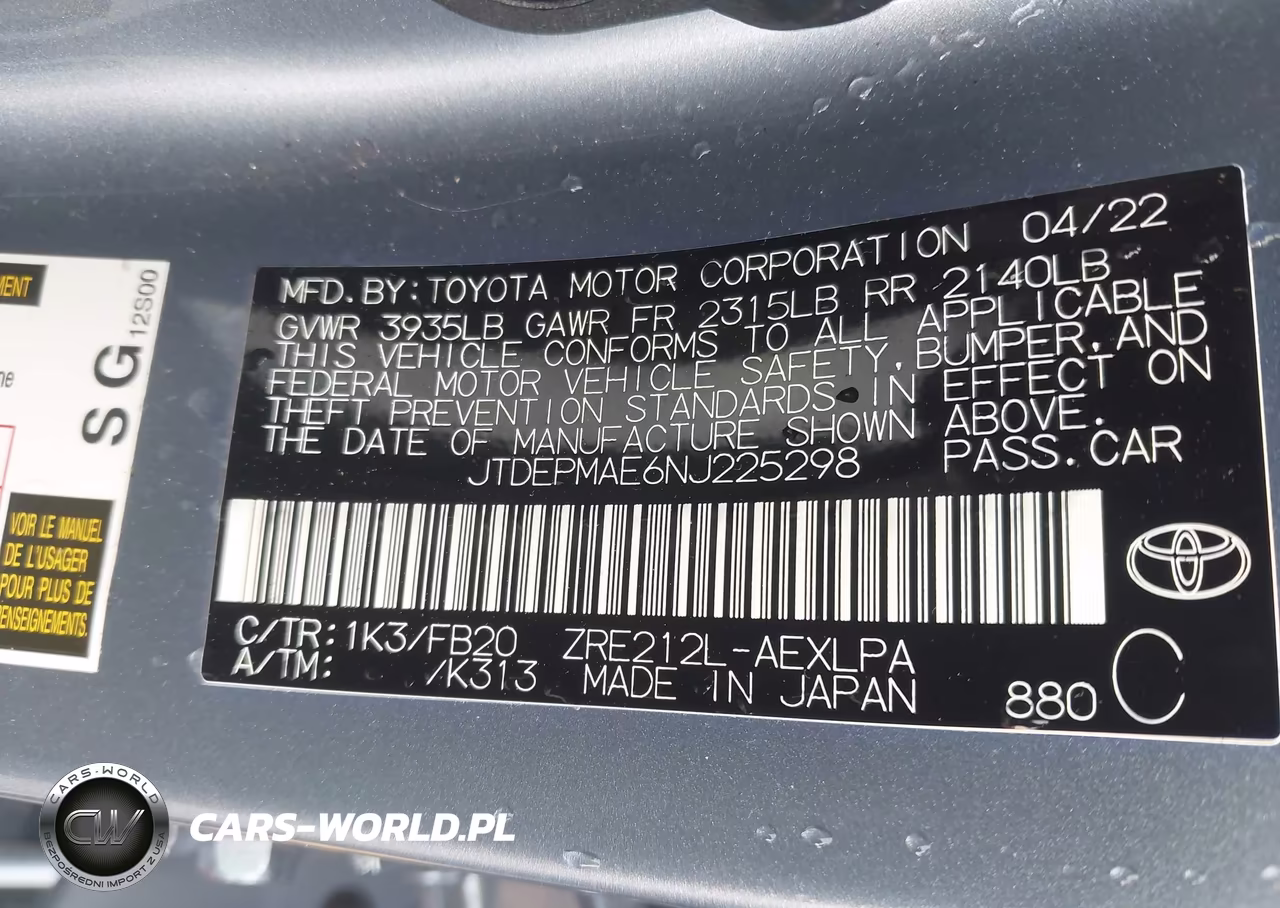 2022 Toyota Corolla Le VIN:JTDEPMAE6NJ225298 - 9