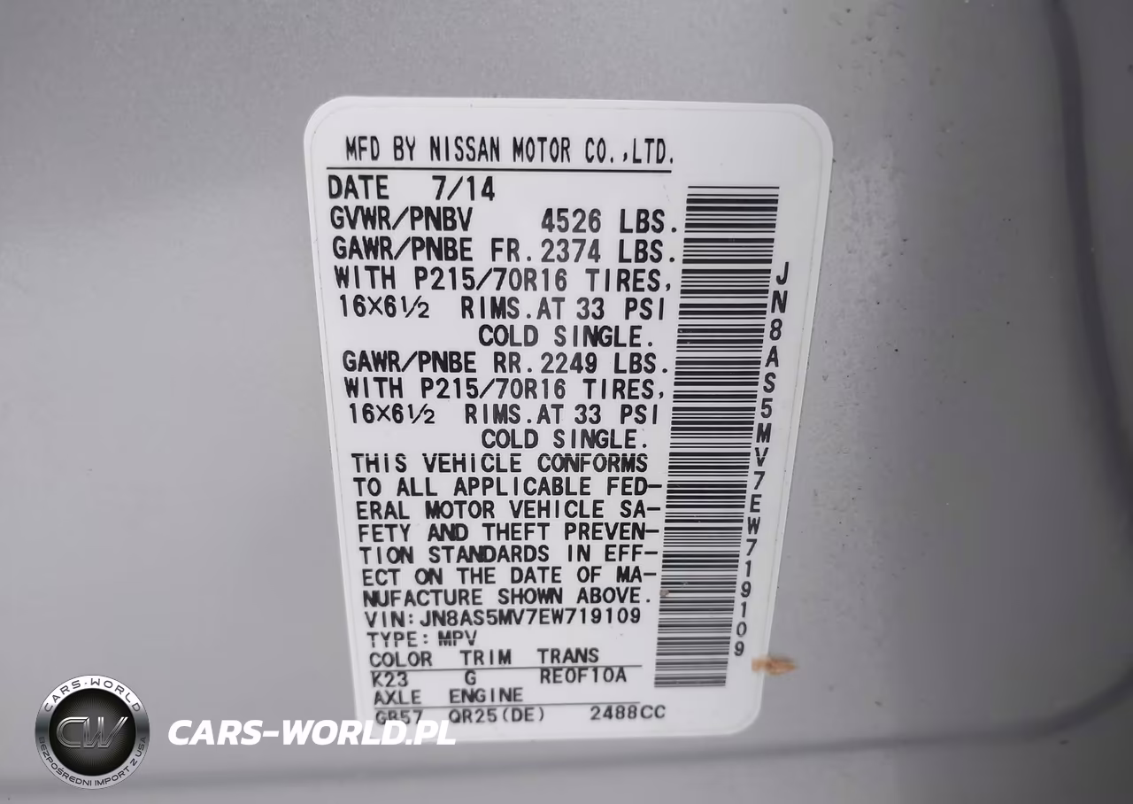 2014 Nissan Rogue Select S VIN:JN8AS5MV7EW719109 - 9