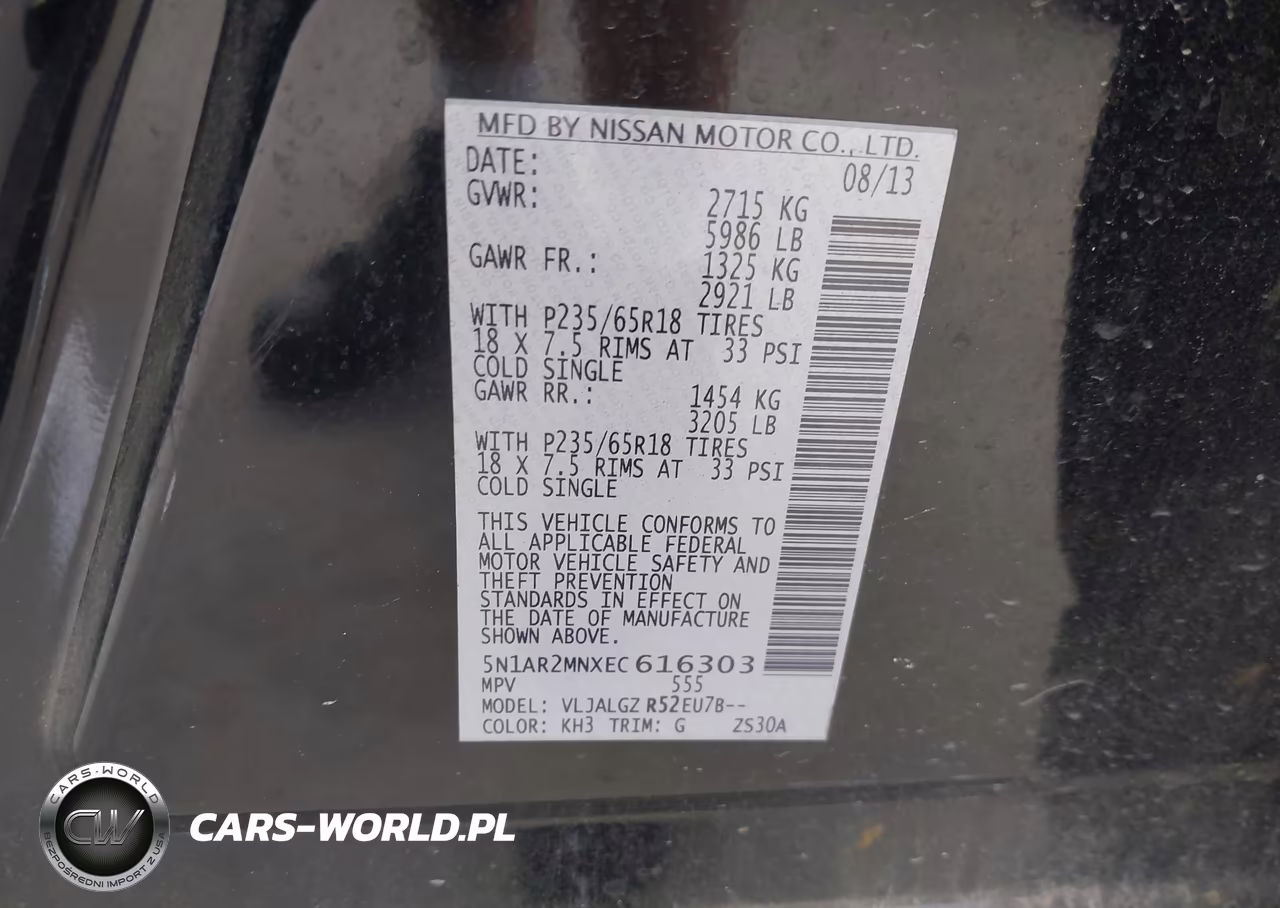 2014 Nissan Pathfinder Sl VIN:5N1AR2MNXEC616303 - 9
