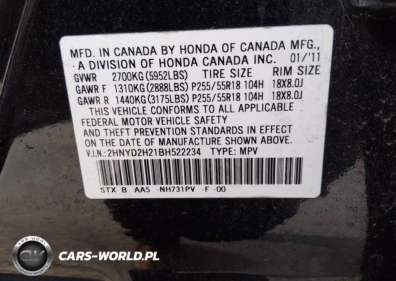 2011 Acura Mdx VIN:2HNYD2H21BH522234 - 9