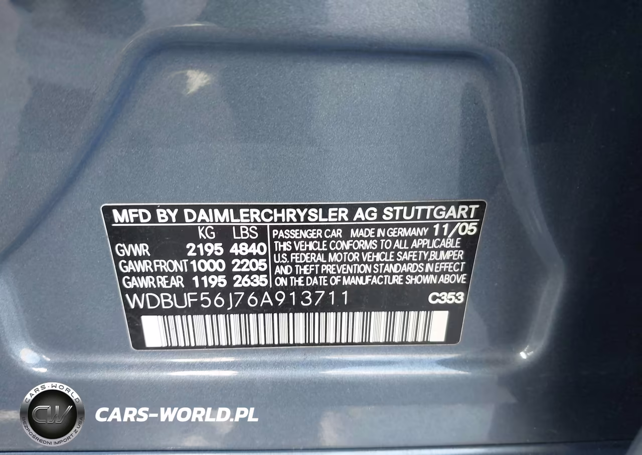 2006 Mercedes-Benz E 350 VIN:WDBUF56J76A913711 - 9