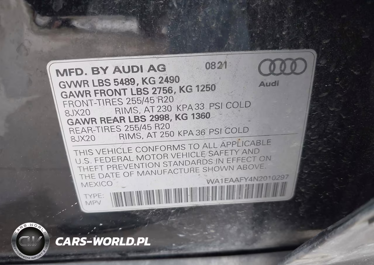 2022 Audi Q5 Premium Plus 45 Tfsi S Line Quattro S Tronic VIN:WA1EAAFY4N2010297 - 9