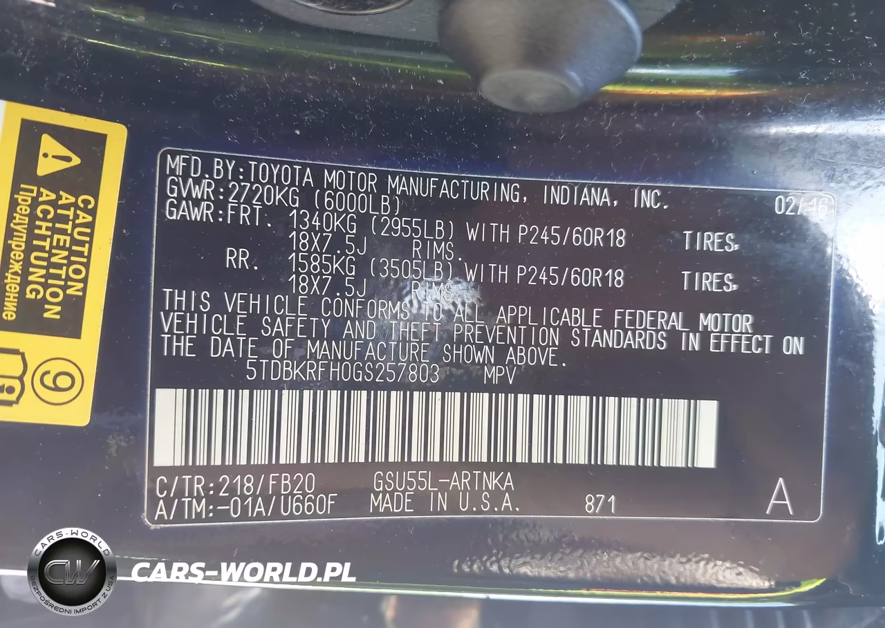 2016 Toyota Highlander Le V6 VIN:5TDBKRFH0GS257803 - 9