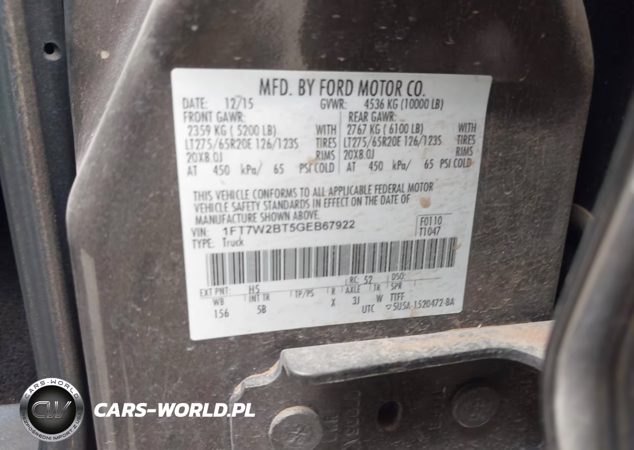 2016 Ford F-250 Lariat VIN:1FT7W2BT5GEB67922 - 9